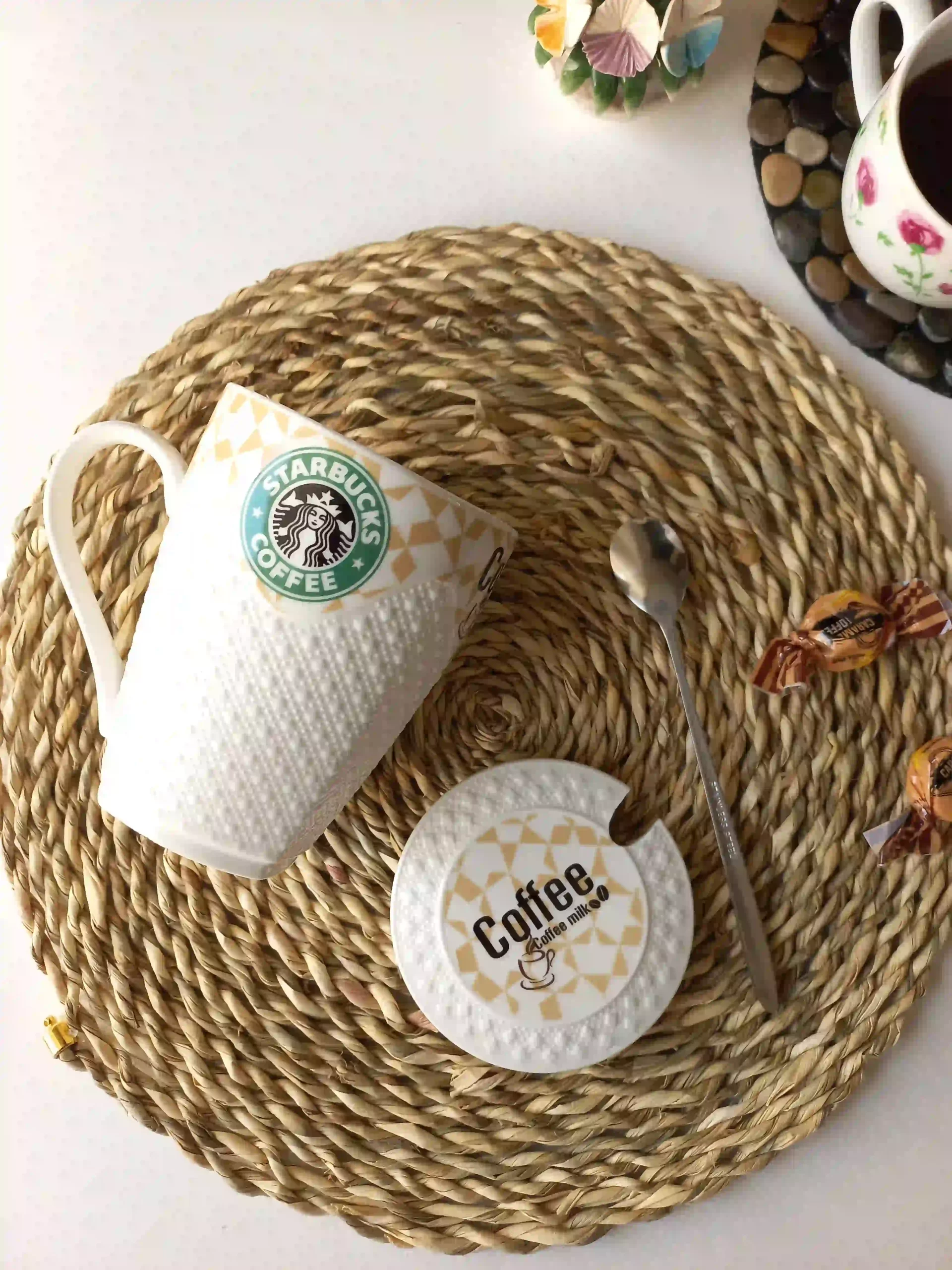 ماگ سرامیکی در دار coffee - starbucks سبز