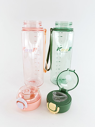 بطری آب ورزشی - رنگ سبز و صورتی